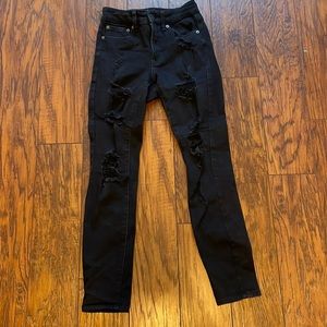Aeropostale High Rise Ripped Jegging